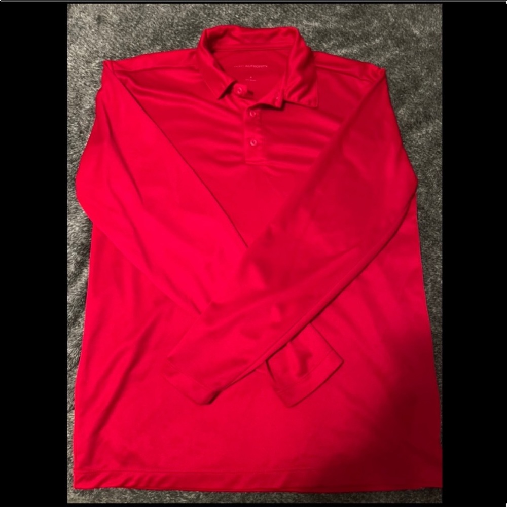 Red long sleeve button up